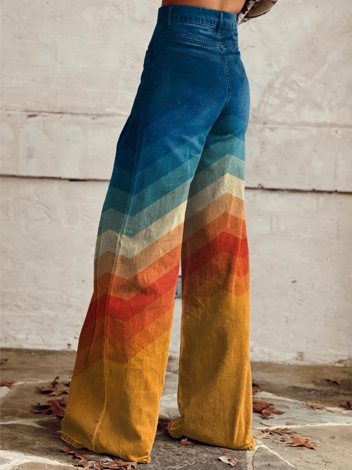 DESIA | RETRO CHEVRON Flared Jeans