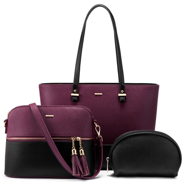 3-delige Elegante Leren Tas Set - Grace's Veelzijdige Trio