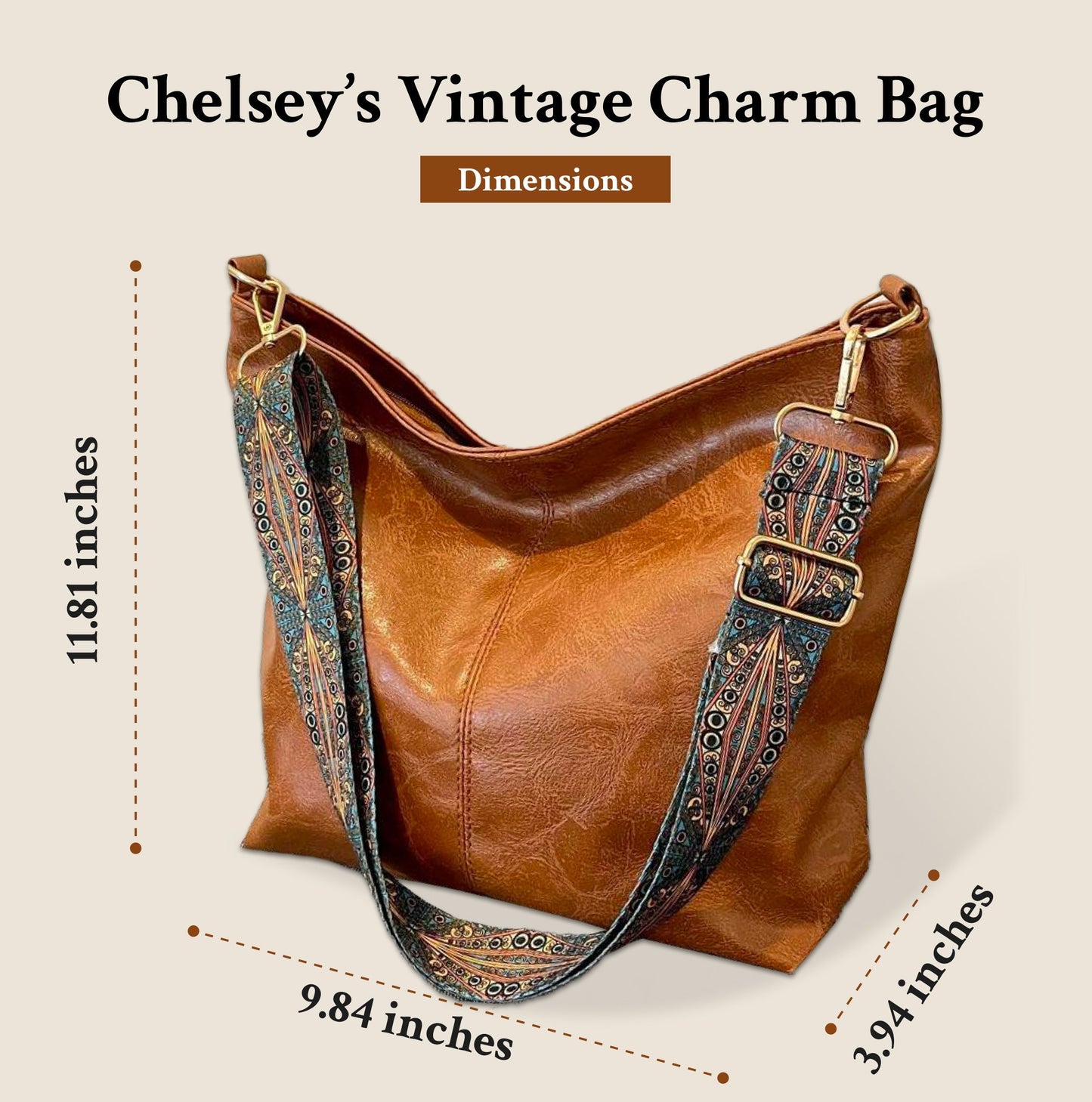 Chelsey's Vintage Charme | Leren Schoudertas