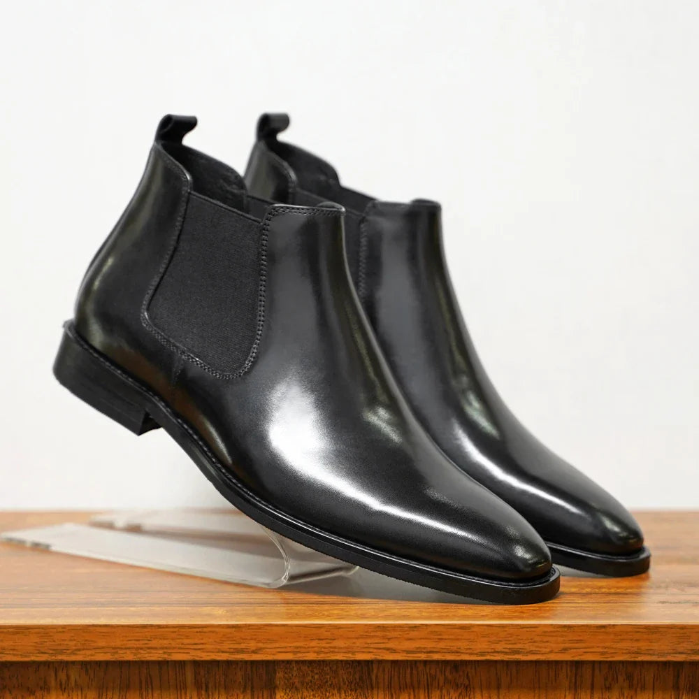 Leandro Bassano  Leren Chelsea Boots