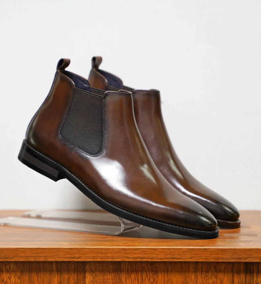 Leandro Bassano  Leren Chelsea Boots