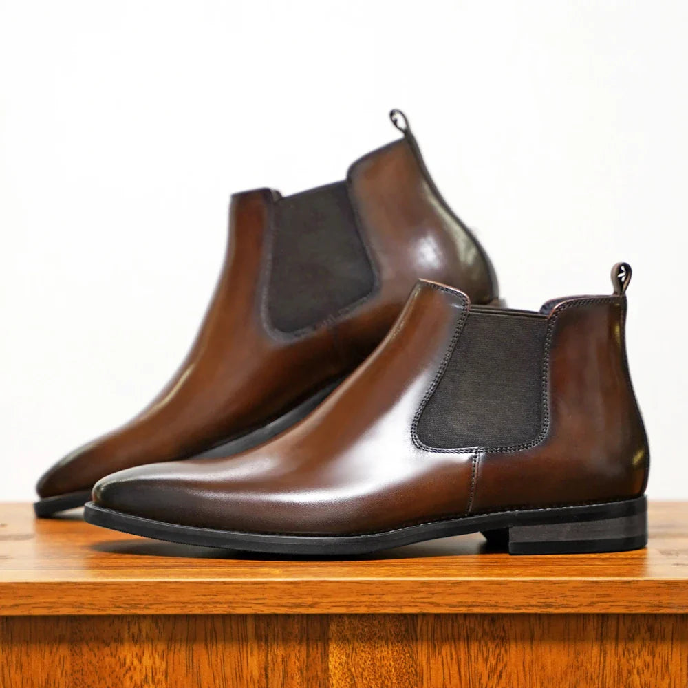 Leandro Bassano  Leren Chelsea Boots