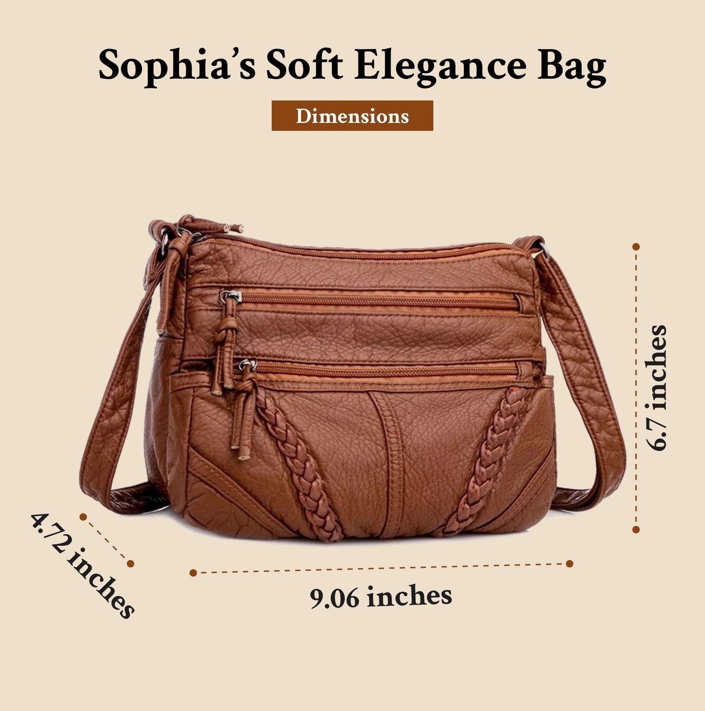 Sophia’s Zachte Elegantie | Leren Tas