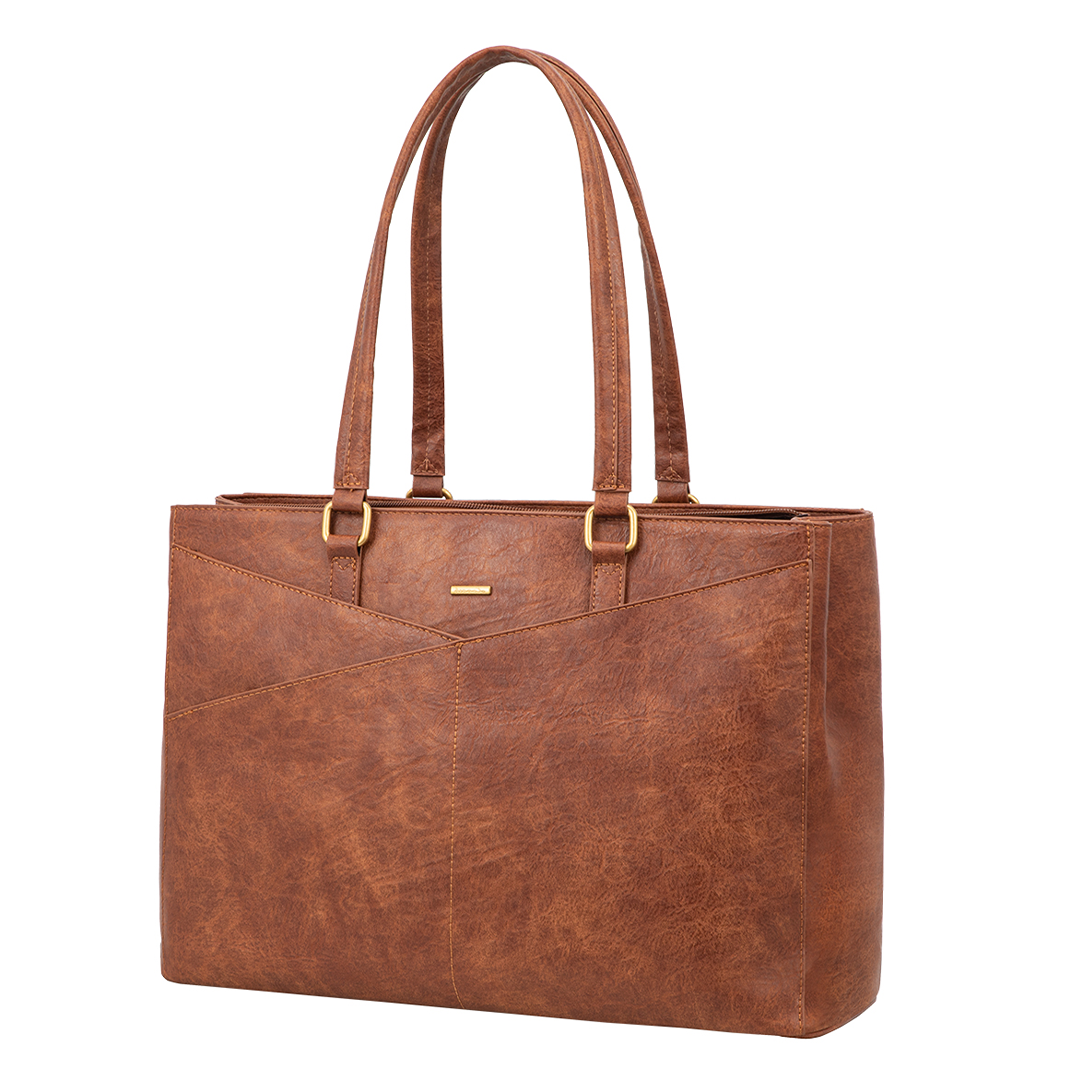 LILA | ELEGANTE LEREN TOTE BAG