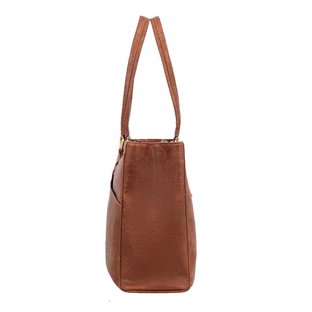 LILA | ELEGANTE LEREN TOTE BAG