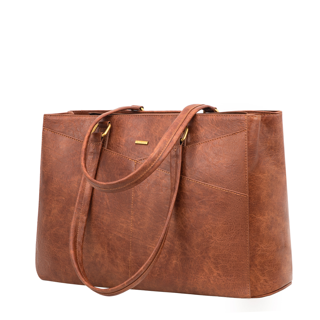 LILA | ELEGANTE LEREN TOTE BAG