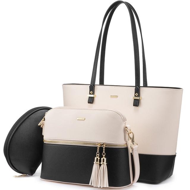 3-delige Elegante Leren Tas Set - Grace's Veelzijdige Trio